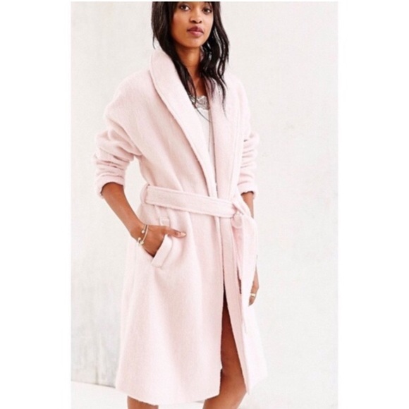 NWT Urban Outfitters x Kimchi Blue Blush Baby Pink Wool Duster Coat - Picture 1 of 15